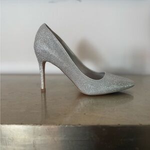 Elegant Silver High Heel Pumps